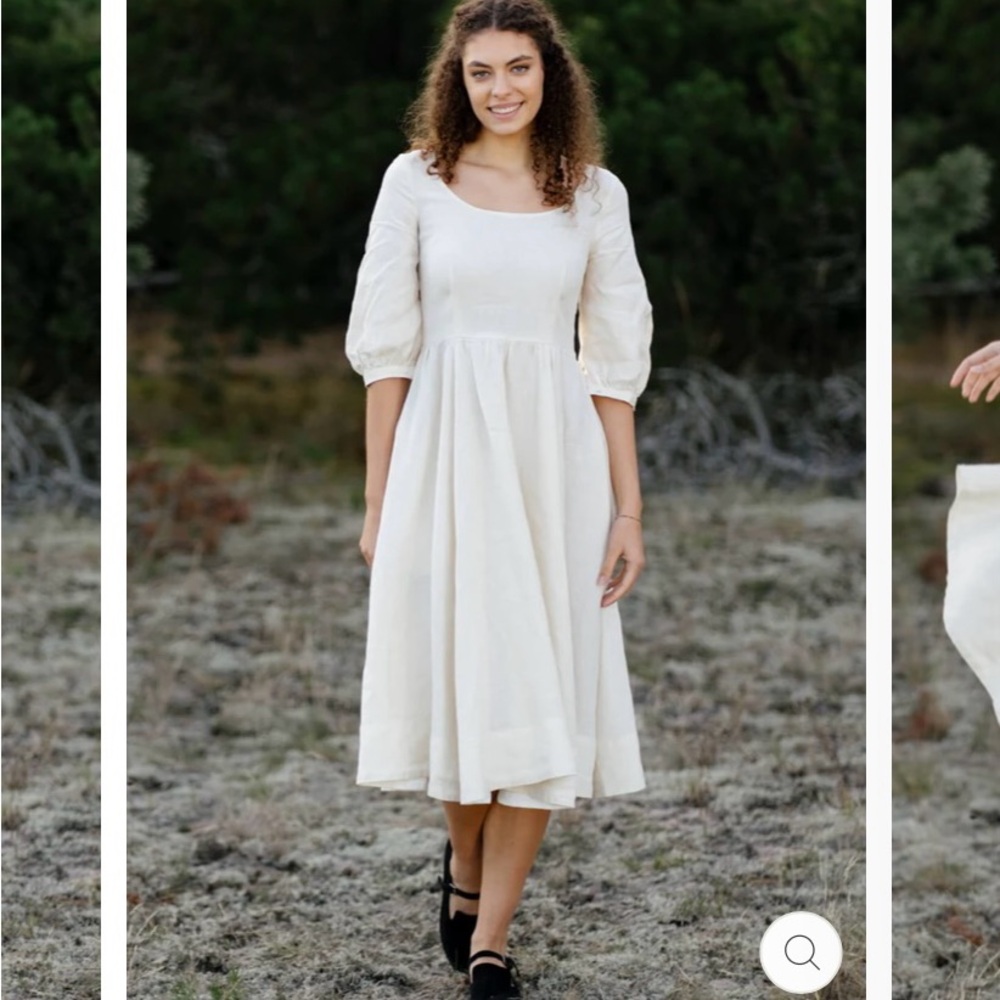Sondeflor White Carmen Dress, XS